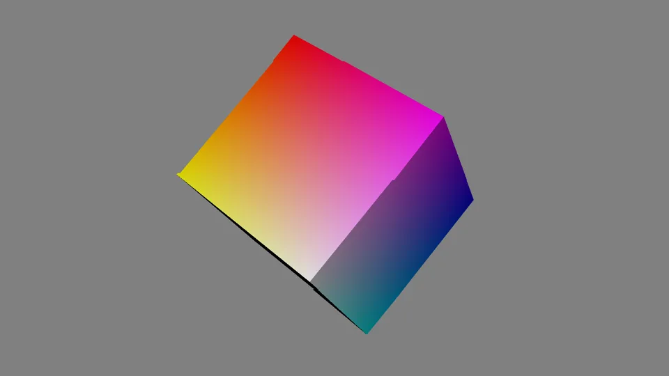 kmscube's coloured cube rendered by the Mali-T720